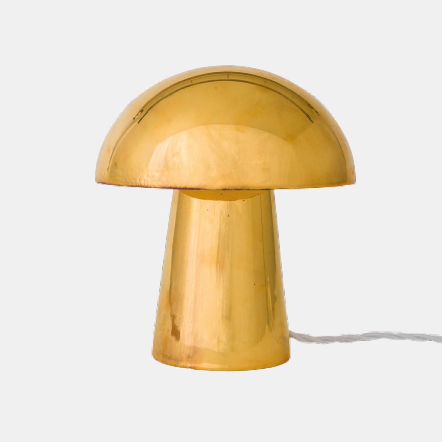 lampe champignon dorée métal