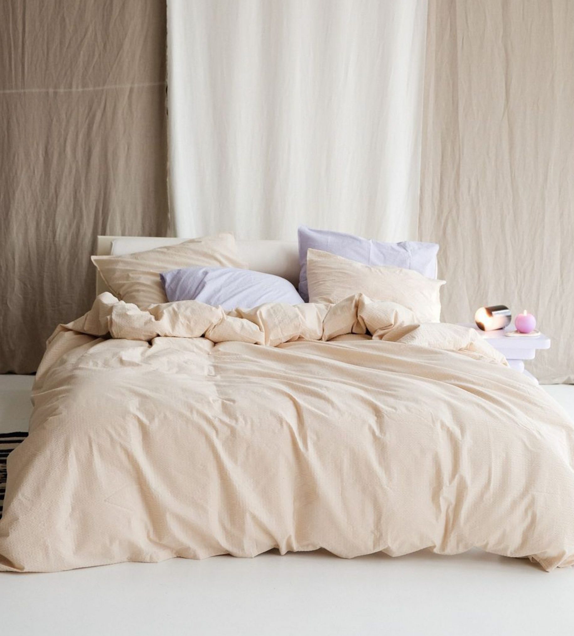 collection marshmallow crisp sheets bed lit draps abricot mauve