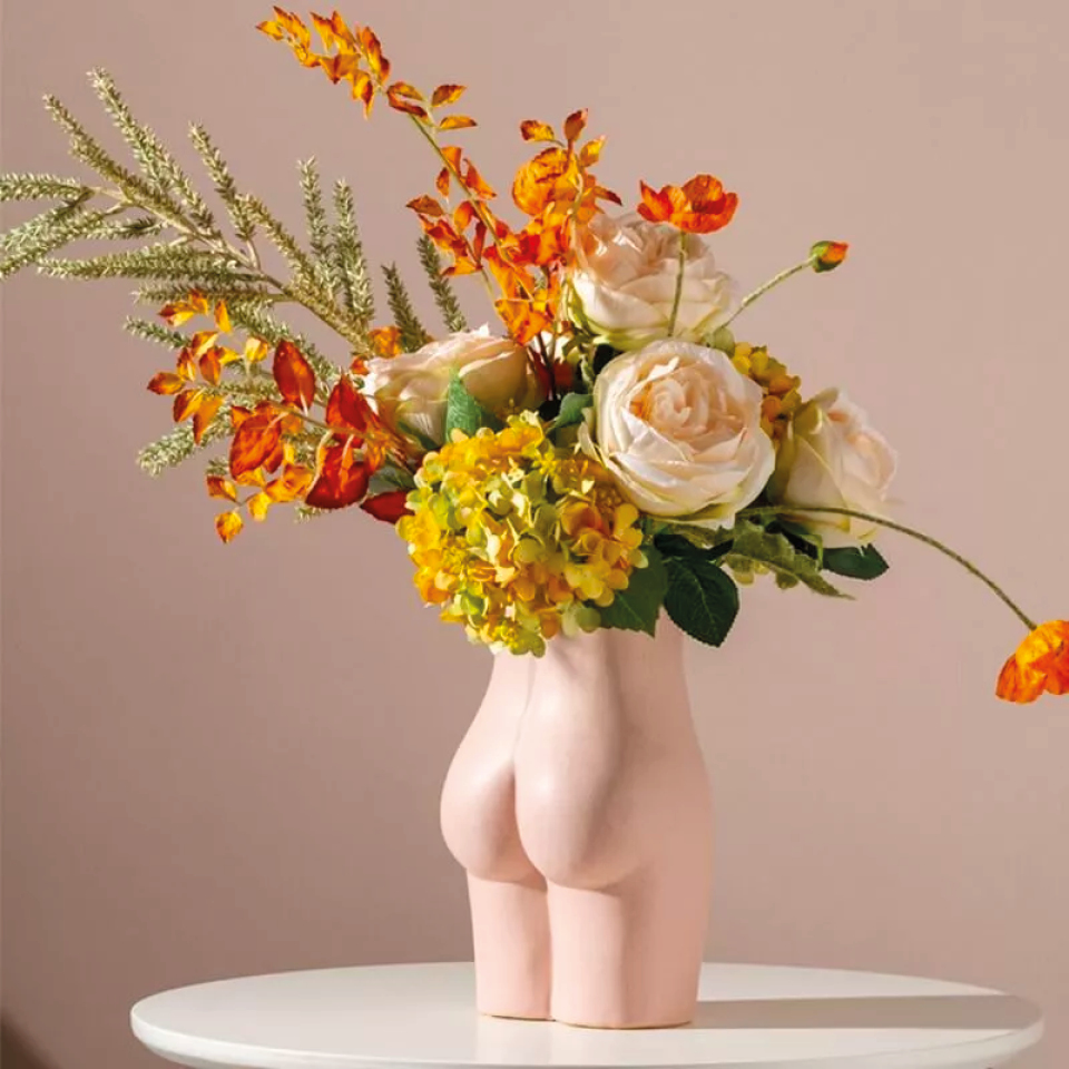vase fesses fleurs